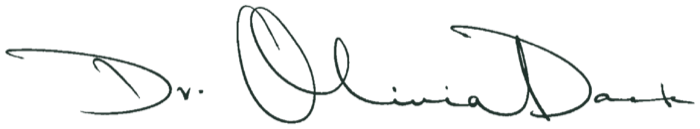 Olivia Dack's signature